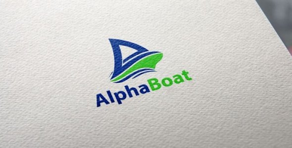 قالب شعار - Alpha Boat